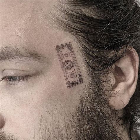 dollar sign face tattoo